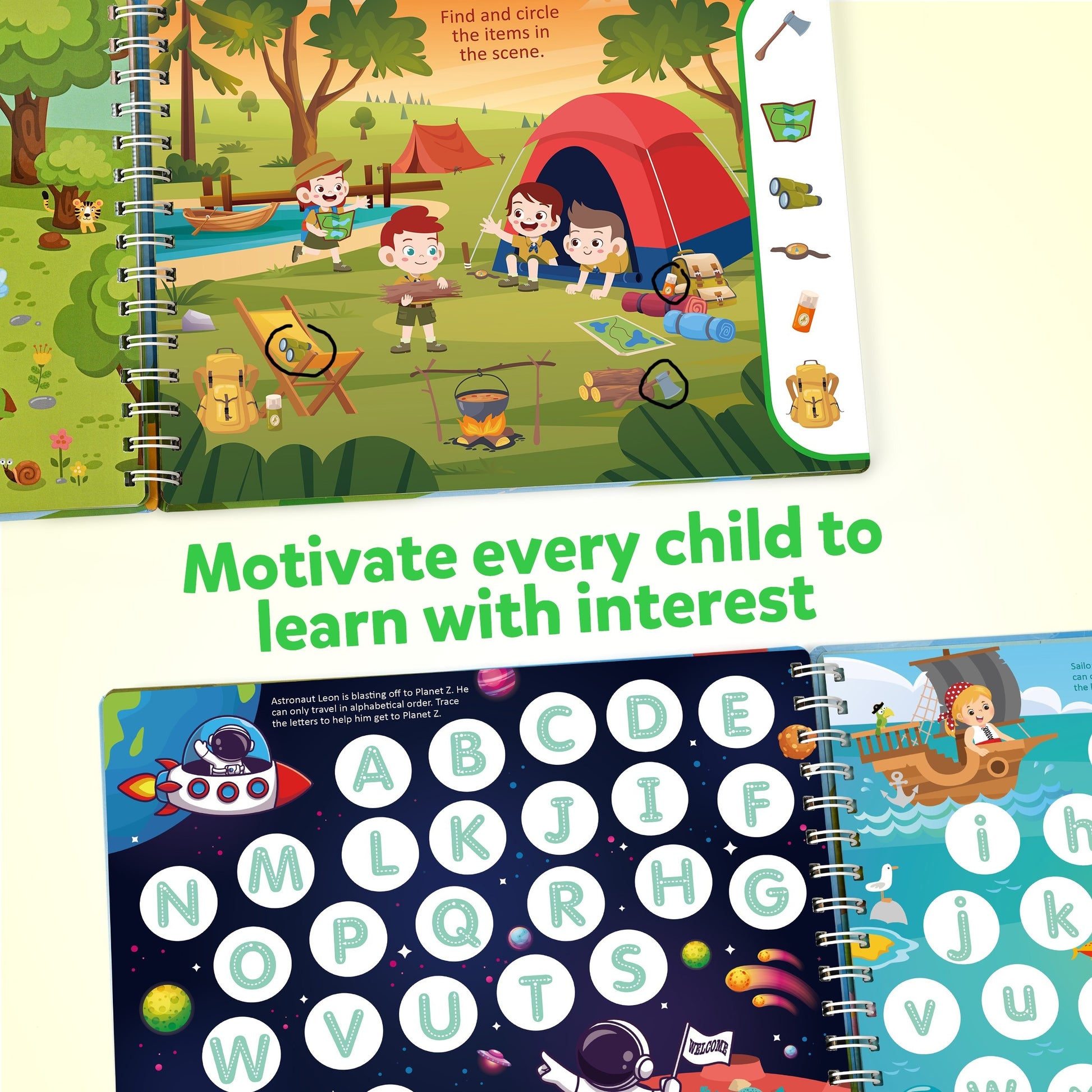  cahier écriture montessori réutilisable lettres chiffres 3 