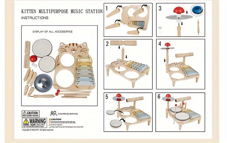Kit Musical Montessori en Bois – L’Éveil Sonore Dès la Naissance
