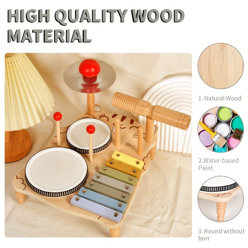 Kit Musical Montessori en Bois – L’Éveil Sonore Dès la Naissance