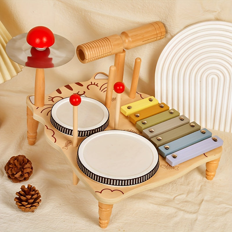 instruments éveil bébé montessori bois coloré sons rythme 0-3 ans