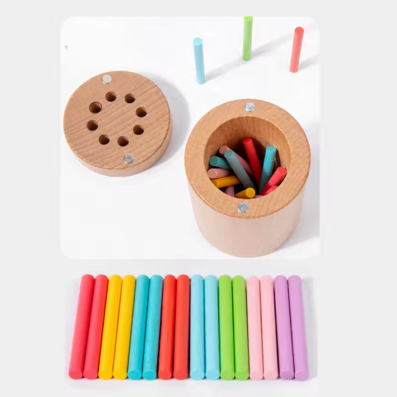 bâtonnets montessori bois naturel sûr jouet éducatif 2-5 ans