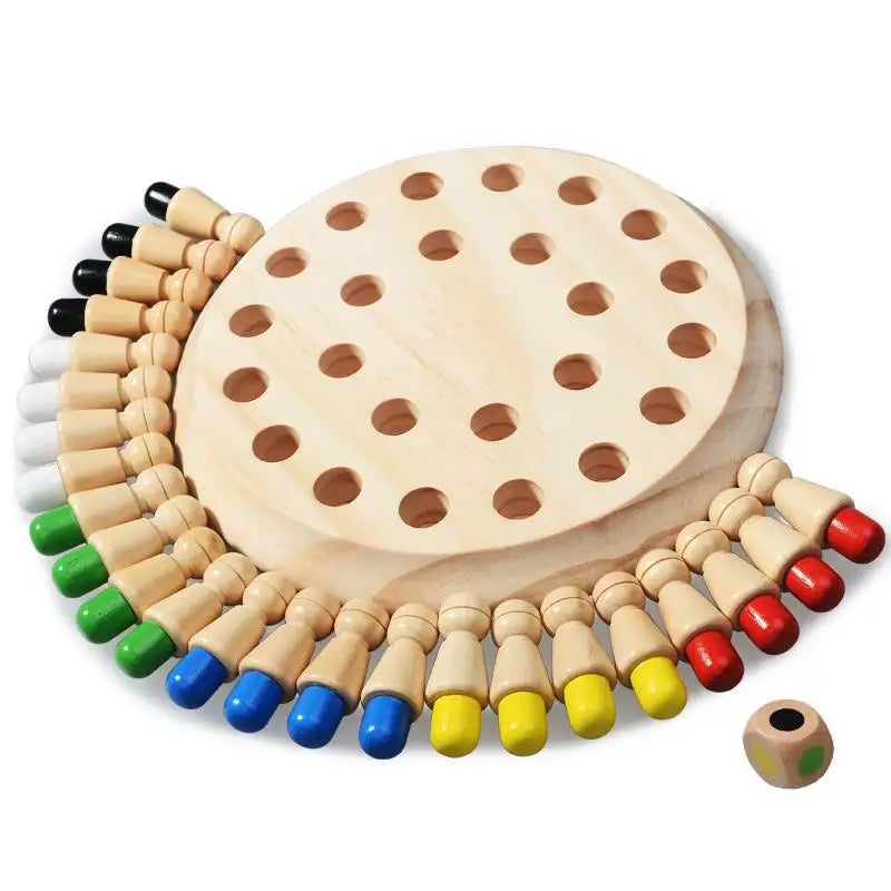 jeu memory échecs montessori bois famille mémoire stratégie