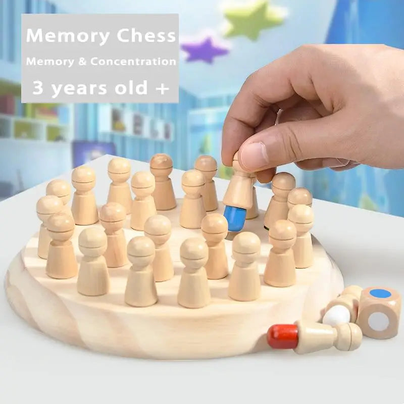 plateau échecs montessori bois coloré enfant stratégie 3 ans