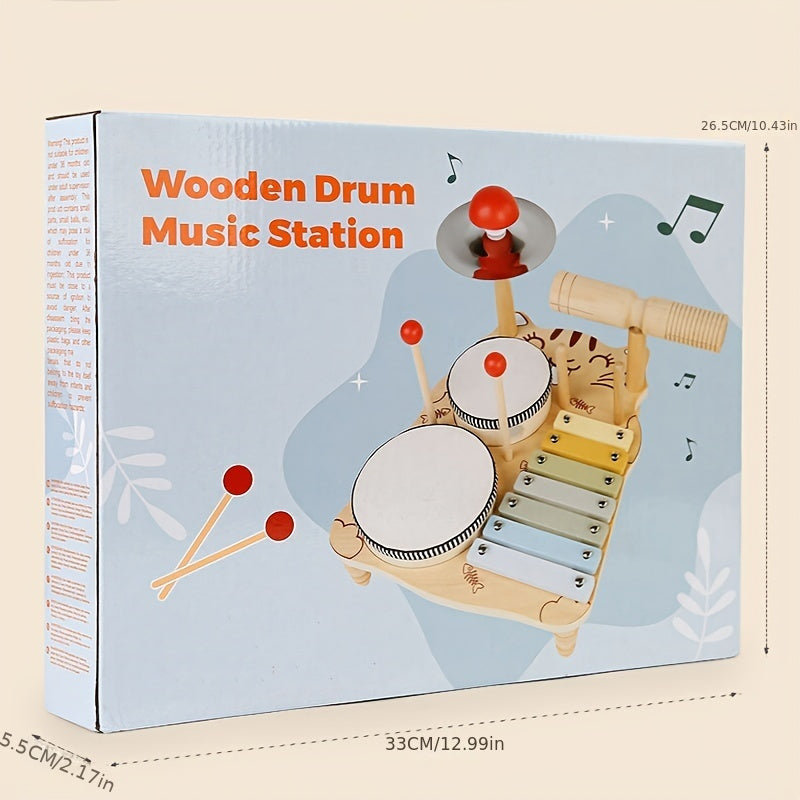  kit musical montessori bois naturel éveil sonore