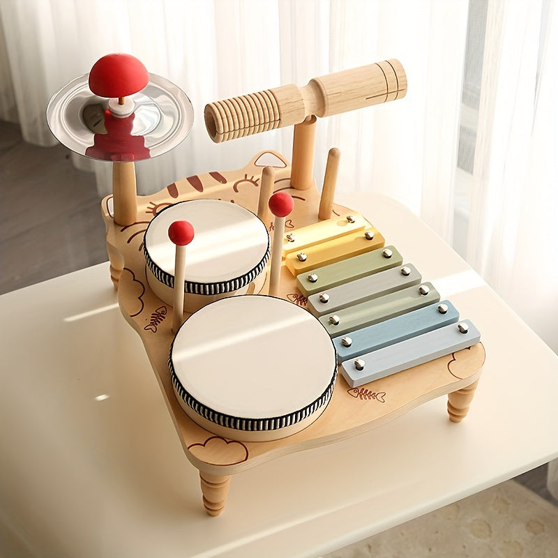kit musical montessori bois bébé naissance éveil sonore 0-3 ans